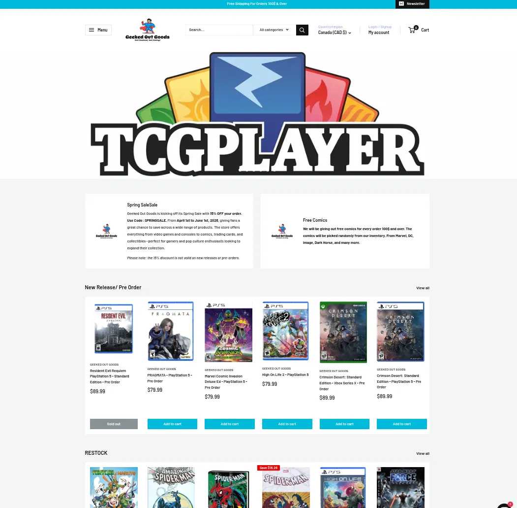 Shopify collection and product modules