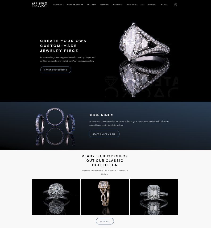 Custom Jewelry Brand (Atelier Dacko)